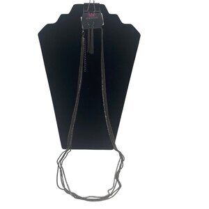 Paparazzi Jewelry Sleek & Destroy Multilayer Black Necklace & Earrings For Women